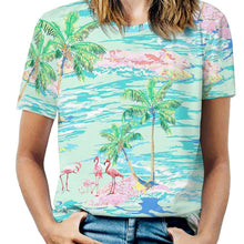 Charger l'image dans la galerie, T-shirt NT à manches courtes entièrement imprimé pour femmes et hommes personnalisé avec photo texte prénom (conception une image)