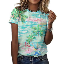 Charger l'image dans la galerie, T-shirt NT à manches courtes entièrement imprimé pour femmes et hommes personnalisé avec photo texte prénom (conception une image)