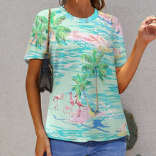 Charger l'image dans la galerie, T-shirt NT à manches courtes entièrement imprimé pour femmes et hommes personnalisé avec photo texte prénom (conception une image)