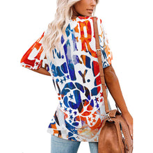 Charger l'image dans la galerie, T-shirt Ice Silk à manches courtes et col en V NZ109 pour femme personnalisé avec photo texte prénom (conception une image)