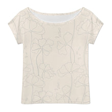 Charger l'image dans la galerie, T-shirt à manches courtes à épaules dénudées pour femme LM076 personnalisée avec prénom motif texte (conception une image)