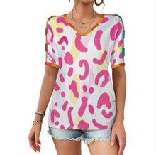 Charger l'image dans la galerie, T-shirt à manches courtes et épaules dénudées pour femme LM077 personnalisée avec prénom motif texte (conception multi-images)