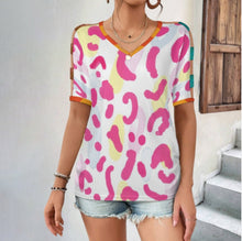 Charger l'image dans la galerie, T-shirt à manches courtes et épaules dénudées pour femme LM077 personnalisée avec prénom motif texte (conception multi-images)