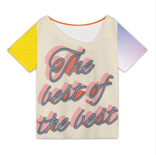 Charger l'image dans la galerie, T-shirt à manches courtes pour femme DVL coupe décontractée personnalisée avec prénom motif texte (conception multi-images)