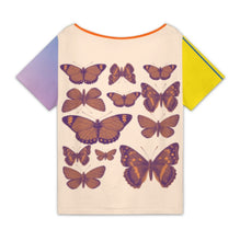 Charger l'image dans la galerie, T-shirt à manches courtes pour femme DVL coupe décontractée personnalisée avec prénom motif texte (conception multi-images)