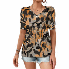 Charger l'image dans la galerie, T-shirt à manches courtes pour femme à épaules dénudées LM077 personnalisé avec photo texte prénom (conception une image)