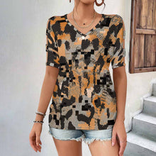 Charger l'image dans la galerie, T-shirt à manches courtes pour femme à épaules dénudées LM077 personnalisé avec photo texte prénom (conception une image)