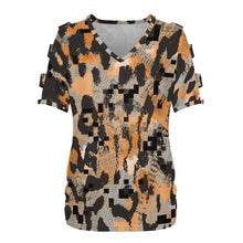 Charger l'image dans la galerie, T-shirt à manches courtes pour femme à épaules dénudées LM077 personnalisé avec photo texte prénom (conception une image)