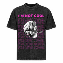 Charger l'image dans la galerie, T-shirt à manches courtes rétro délavé à épaules tombantes personnalisé avec photo texte prénom