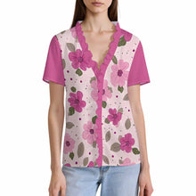 Charger l'image dans la galerie, T-shirt cardigan à manches courtes pour femme NT110 personnalisé avec photo texte prénom