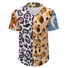 Charger l'image dans la galerie, T-shirt de baseball à manches courtes pour hommes personnalisée avec prénom motif texte (conception multi-images)