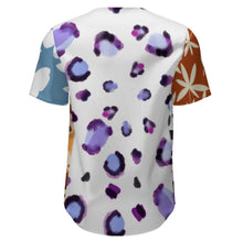 Charger l'image dans la galerie, T-shirt de baseball à manches courtes pour hommes personnalisée avec prénom motif texte (conception multi-images)