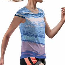 Charger l'image dans la galerie, T-shirt de sport femme à séchage rapide MWL547 personnalisé avec photo texte prénom