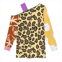 Charger l'image dans la galerie, T-shirt décontracté sexy à bretelles dénudées pour femme LDV à manches longues personnalisée avec prénom motif texte (conception multi-images)