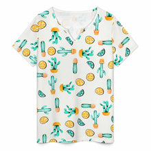 Charger l'image dans la galerie, T-shirt femme manches courtes col v décontracté YXV personnalisé avec photo texte prénom (conception une image)