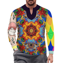 Charger l'image dans la galerie, T-shirt homme en soie glacée à séchage rapide avec col en V irrégulier MWL698 personnalisée avec prénom motif texte (conception multi-images)