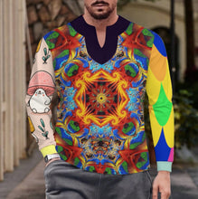 Charger l'image dans la galerie, T-shirt homme en soie glacée à séchage rapide avec col en V irrégulier MWL698 personnalisée avec prénom motif texte (conception multi-images)