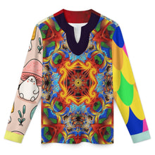 Charger l'image dans la galerie, T-shirt homme en soie glacée à séchage rapide avec col en V irrégulier MWL698 personnalisée avec prénom motif texte (conception multi-images)