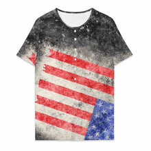 Charger l'image dans la galerie, T-shirt col Henley manches courtes homme OMDT09 personnalisé avec photo texte prénom (conception une image)