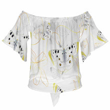 Charger l'image dans la galerie, T-shirt d'été femme chemise batik à manches chauve-souris MXLD193 personnalisée avec prénom motif texte