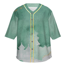 Charger l'image dans la galerie, T-shirt de baseball à manches courtes et col en V avec boutons complets BEJ personnalisé avec photo texte prénom