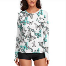 Charger l'image dans la galerie, T-shirt de protection de la peau à manches longues résistant aux UV, chemise de protection solaire, chemise fonctionnelle pour femme NZ143 personnalisé avec photo texte logo (conception multi-images)