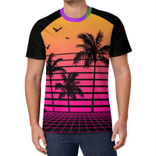 Charger l'image dans la galerie, T-shirt tee shirt homme manches courtes imprimé all-over OMDT01 personnalisée avec prénom photo motif texte (conception multi-images)