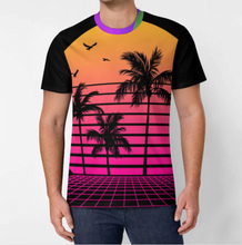 Charger l'image dans la galerie, T-shirt tee shirt homme manches courtes imprimé all-over OMDT01 personnalisée avec prénom photo motif texte (conception multi-images)