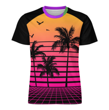 Charger l'image dans la galerie, T-shirt tee shirt homme manches courtes imprimé all-over OMDT01 personnalisée avec prénom photo motif texte (conception multi-images)