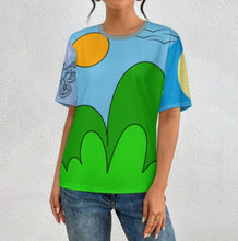 Charger l'image dans la galerie, T-shirt unisexe à col rond côtelé NT T-shirt ajusté à manches courtes personnalisée avec prénom motif texte (conception multi-images)