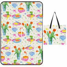 Charger l'image dans la galerie, Tapis de pique-nique pliable pour sac à main style fermeture éclair personnalisé avec photo texte prénom