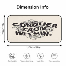 Charger l'image dans la galerie, Tapis de sol antidérapants en velours corail pour cuisine salle de bain avec trait noir personnalisé avec photo motif texte