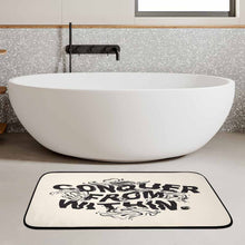 Charger l'image dans la galerie, Tapis de sol antidérapants en velours corail pour cuisine salle de bain avec trait noir personnalisé avec photo motif texte
