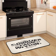 Charger l'image dans la galerie, Tapis de sol antidérapants en velours corail pour cuisine salle de bain avec trait noir personnalisé avec photo motif texte