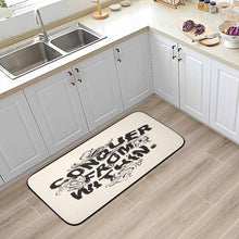 Charger l'image dans la galerie, Tapis de sol antidérapants en velours corail pour cuisine salle de bain avec trait noir personnalisé avec photo motif texte