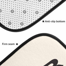 Charger l'image dans la galerie, Tapis de sol antidérapants en velours corail pour cuisine salle de bain avec trait noir personnalisé avec photo motif texte