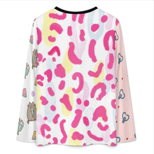 Charger l'image dans la galerie, Tee-shirt Femme Manches Longues Col V A38L personnalisée avec prénom motif texte (conception multi-images)