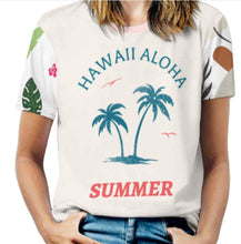 Charger l'image dans la galerie, Tee NT unisexe col rond coupe régulière à manches courtes personnalisée avec prénom motif texte (conception multi-images)