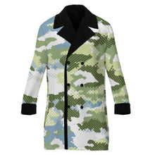 Charger l'image dans la galerie, Trench-coat croisé pour homme avec col tailleur MWL510 personnalisée avec prénom motif texte