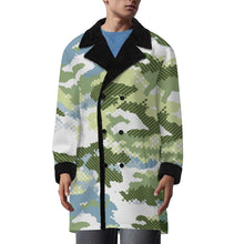 Charger l'image dans la galerie, Trench-coat croisé pour homme avec col tailleur MWL510 personnalisée avec prénom motif texte