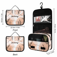 Charger l'image dans la galerie, Trousse de toilette suspendue avec crochet en S et poignée trousse de toilette entièrement imprimée personnalisé avec photo texte prénom