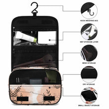 Charger l'image dans la galerie, Trousse de toilette suspendue avec crochet en S et poignée trousse de toilette entièrement imprimée personnalisé avec photo texte prénom
