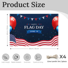 Charger l'image dans la galerie, Un drapeau avec un trou dans chaque coin personnalisée avec prénom motif texte