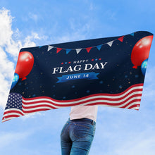 Charger l'image dans la galerie, Un drapeau avec un trou dans chaque coin personnalisée avec prénom motif texte