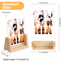 Charger l'image dans la galerie, Veilleuse en acrylique (base enfichable colorée) personnalisée avec prénom motif texte