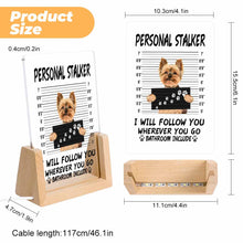 Charger l'image dans la galerie, Veilleuse en acrylique (base inclinée d'une seule couleur) personnalisé avec photo texte prénom