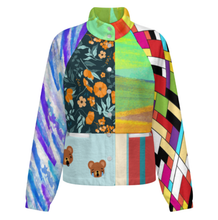 Charger l'image dans la galerie, Veste col montant femme LM552 personnalisée avec prénom motif texte (conception multi-images)