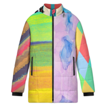 Charger l'image dans la galerie, Veste matelassée en coton pour femme avec fermeture éclair MWL516 personnalisée avec prénom motif texte (conception multi-images)