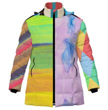 Charger l'image dans la galerie, Veste matelassée en coton pour femme avec fermeture éclair MWL516 personnalisée avec prénom motif texte (conception multi-images)