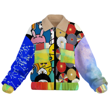 Charger l'image dans la galerie, Veste zippée double pour femme MWL523 personnalisée avec prénom motif texte (conception multi-images)